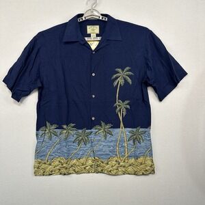 Hibiscus Hawaii Men's Large Button Up Shirt‎ NWT